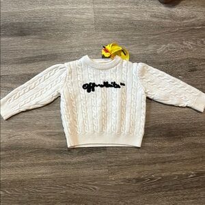 Authentic Off-White Kids Cable Knit Sweater size 6